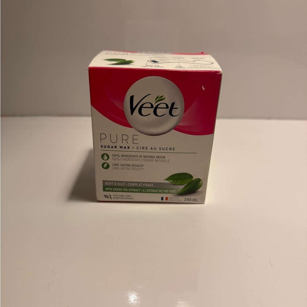 Veet pure sugar wax face & body new box 250 ml NEW